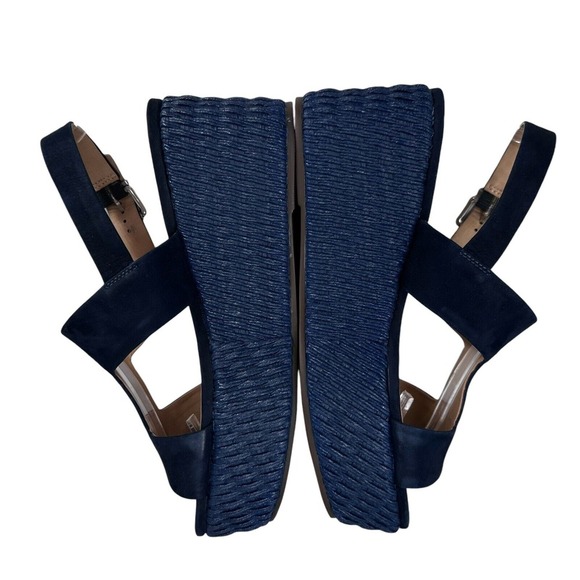 SCHUTZ Women's 3" Sandal Platform Blue Sz 9B Nubuck NWT‎ - Picture 5 of 7